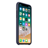 Apple Silicone Case - Silikonowe etui iPhone X (Nocny błękit)
