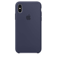 Apple Silicone Case - Silikonowe etui iPhone X (Nocny błękit)