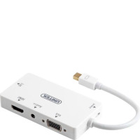 Przejściówka z miniDisplayPort na HDMI/DVI/VGA/Audio (3.5mm Jack) Unitek - biała