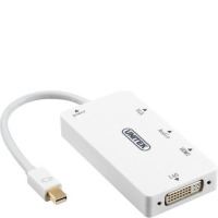 Przejściówka z miniDisplayPort na HDMI/DVI/VGA/Audio (3.5mm Jack) Unitek - biała