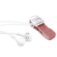PURO Braided Cable - Kabel MFi z Lightning + klips + Aluminum Connector 1m (Rose Gold)