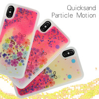 Etui do iPhone X/Xs Zizo Liquid Glitter Star Case - kwiaty 