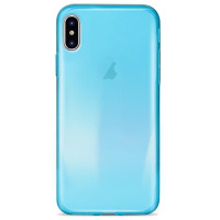 PURO 0.3 Nude - Etui iPhone X (Fluo Blue)