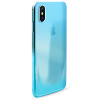 PURO 0.3 Nude - Etui iPhone X (Fluo Blue)