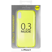 PURO 0.3 Nude - Etui iPhone X (Fluo Yellow)