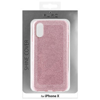 Etui iPhone X PURO Glitter Shine Cover - różowo złote