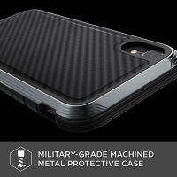 Etui do iPhone XR X-Doria Defense Lux - czany karbon