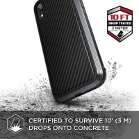 Etui do iPhone XR X-Doria Defense Lux - czany karbon
