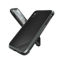 Etui do iPhone Xs / X X-Doria Defense Lux -  czarny karbon