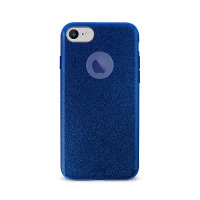 Etui iPhone 6/6s/7/8/SE 2020 PURO Shine Pocket - niebieskie 