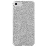 Etui do iPhone 6/6s/7/8/SE 2020 PURO Glitter Shine Cover - srebrne