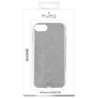 Etui do iPhone 6/6s/7/8/SE 2020 PURO Glitter Shine Cover - srebrne