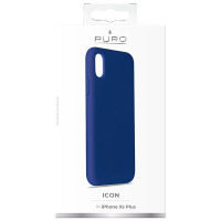 Etui do iPhone Xs Max Puro Icon Cover - granatowe