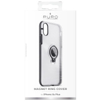Etui do iPhone Xs Max PURO Magnet Ring Cover - przezroczyste 