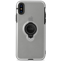 Etui do iPhone X/Xs PURO Magnet Ring Cover - przezroczyste