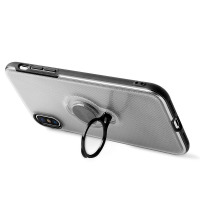 Etui do iPhone X/Xs PURO Magnet Ring Cover - przezroczyste