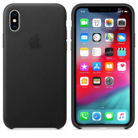 Etui do iPhone X/Xs Apple Leather Case - czarne