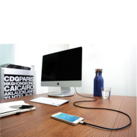 Kabel do iPhona/iPada Lightning JustMobile AluCable 1.5m - czarny 