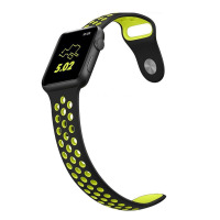 Pasek do Apple Watch 44/45/49 mm TECH-PROTECT Softband - czarno-zielony