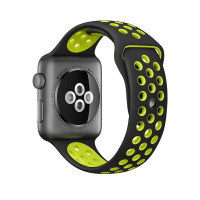 Pasek do Apple Watch 44/45/49 mm TECH-PROTECT Softband - czarno-zielony