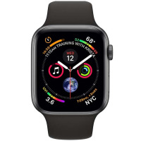 Apple Watch S4 44mm GPS + Cell Gwiezdna Szarość z pasekiem w kolorze czarnym 