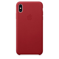 Etui do iPhone Xs Max Apple Leather Case - czerwone