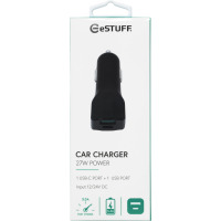 Ładowarka samochodowa eSTUFF USB-C czarna