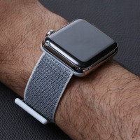 Pasek do Apple Watch 1/2/3/4/5 silikonowy Tech-Protect 42mm/44mm - srebrny