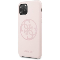 Etui do iPhone 11 Pro Guess Silicone 4G jasny różowy