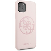 Etui do iPhone 11 Pro Guess Silicone 4G jasny różowy