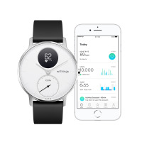 Smartwatch z pomiarem pulsu Withings Steel HR 36mm biały