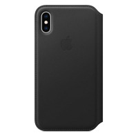 Etui do iPhone XS MAX Apple Leather Folio - czarne