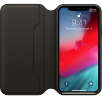 Etui do iPhone XS MAX Apple Leather Folio - czarne