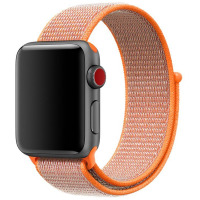 Pasek sportowy do Apple Watch 38/40mm z plecionego nylonu w kolorze pomarańczowym