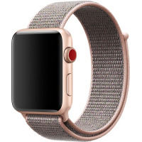 Pasek sportowy do Apple Watch 42/44 mm z plecionego nylonu w kolorze różowym 
