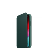 Etui do iPhone Xs Max Apple Leather Folio - leśna zieleń