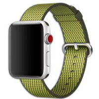 Pasek do Apple Watch 38/40mm z plecionego nylonu z Apple z klamrą - ciemny zielony
