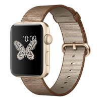 Pasek do Apple Watch 44/45/49 mm z plecionego nylonu Apple - brązowy