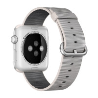 Pasek do Apple Watch 38/40mm z plecionego nylonu Apple - perłowy