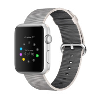 Pasek do Apple Watch 38/40mm z plecionego nylonu Apple - perłowy