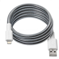 Kabel Lightning Fuse Chicken Titan 1m stalowy - srebrny 