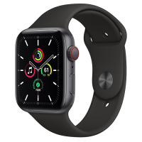 Apple Watch SE 40mm GPS + Cellular Gwiezdna Szarość z paskiem w kolorze czarnym