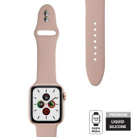 Pasek do Apple Watch 38/40/41/42 mm  Crong Liquid Band - piaskowy róż