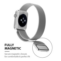 Pasek ze stali nierdzewnej do Apple Watch 44/45/49 mm Crong Milano Steel - czarny