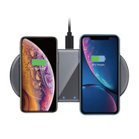 Ładowarka Indukcyjna Crong Dual Charger 2x15W shadow - czarna 