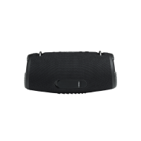 Głośnik JBL Xtreme 3 w kolorze czarnym, widok z góry na obudowę z tekstylnym wykończeniem, metalowymi uchwytami na pasek oraz panelem z napisem XTREME 3.