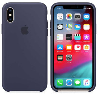 Etui do iPhone X/Xs Apple Silicone - nocny błękit