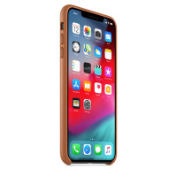 Etui do iPhone Xs Max Apple Leather Case - naturalny brąz