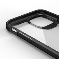 Zestaw : etui iPhone 11 (czarny) + szkło hybrydowe 9H Crong Hybrid Clear Cover 