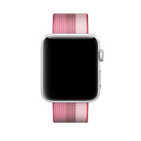Pasek do Apple Watch 42/44mm z plecionego nylonu Apple - malinowy